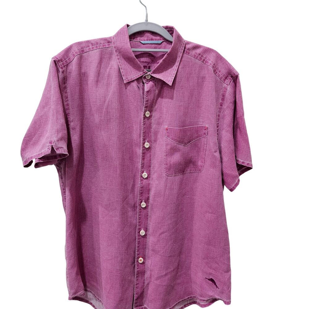 Men's Tommy Bahama 100% Linen Sport Shirt Size Medium